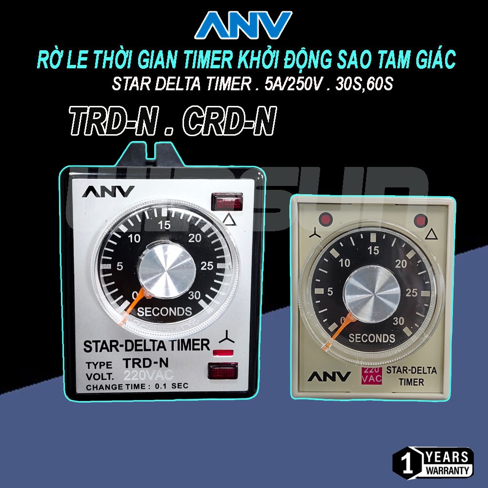 Rờ Le Thời Gian Timer Khởi Động Sao Tam Giác ANV 30s,60s