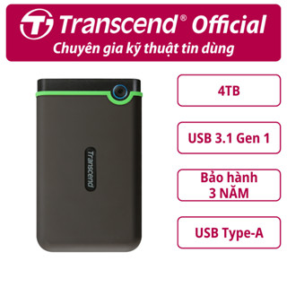 Ổ cứng di động HDD Transcend StoreJet Slim 25M3 2.5" 1TB / 2TB/ 4TB Bảo hành 3 năm