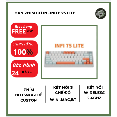 Bàn phím cơ không dây 3 mode Infi75 lite