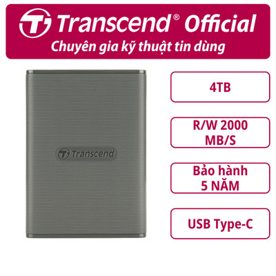 Ổ cứng di động SSD Transcend ESD360C 1TB / 2TB / 4TB 2000MB/s - Bảo hành 5 năm