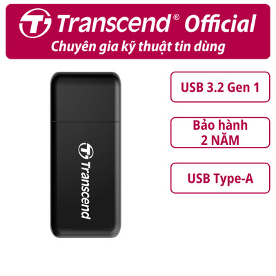 Đầu đọc thẻ nhớ  USB 3.1 Gen 1 Transcend RDF5 Bảo hành 2 năm