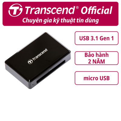 Đầu đọc thẻ nhớ USB 3.1 Gen 1  Transcend CFast 2.0 Bảo hành 2 năm