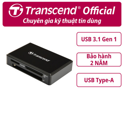 Đầu đọc thẻ nhớ All-in-1 USB 3.0/3.1 Transcend TS-F9K2 - Bảo hành 2 năm