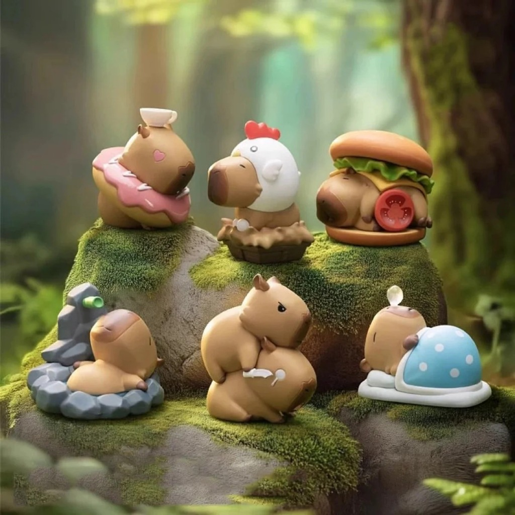 Mô Hình Animal Planet Capibara Blind Box Series 2  Quà Tặng Sinh Nhật Dễ Thương Mô Hình Hành Động Tr