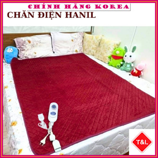 Chăn Điện Hàn Quốc Chính Hãng, Khổ 1m4 x 1m8 - Đệm Điện Nhung Nội Địa [BH 1 Đổi 1]