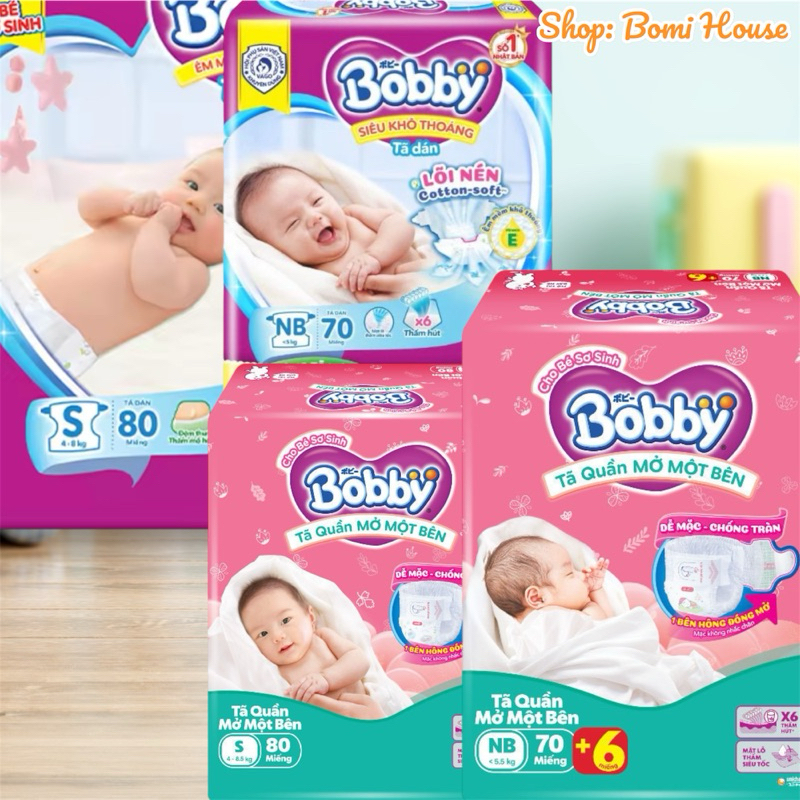 Tã Dán/ Tã Quần Mở Một Bên Bobby size NB -size S