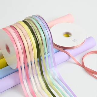 Ruy Băng 1cm TRƠN, Dây nơ lụa 1cm dà 80M, Cuộn Ruy Băng Nơ Gói Hoa, Nơ Gói QUà Sang Trọng