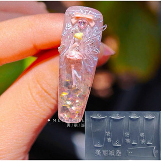 SHAKER GLOBE Khuôn silicone cầu rỗng đổ resin gel top giọt sương nail charm