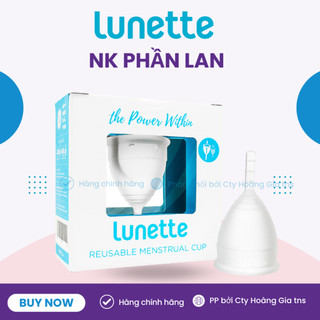 Cốc Nguyệt San Lunette Chính Hãng Phần Lan – Silicone Y Tế 100% Màu Trong Size1/Size2 Menstrual Cup