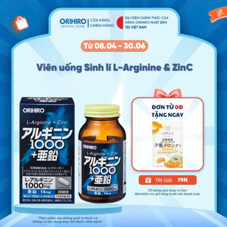  Viên uống tăng cường sinh lý nam giới L-Arginine 1000mg và Zinc Orihiro 120 viên 