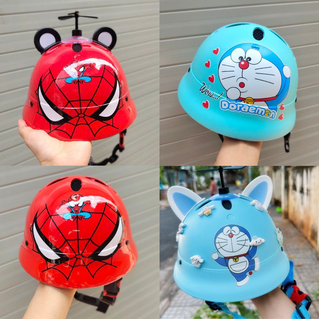 [Tặng Đầy Đủ Phụ Kiện] Nón Bảo Hiểm-Mũ Bảo Hiểm Trẻ Em Siêu Cute Ngộ Nghĩnh Cao Cấp-babylove..store