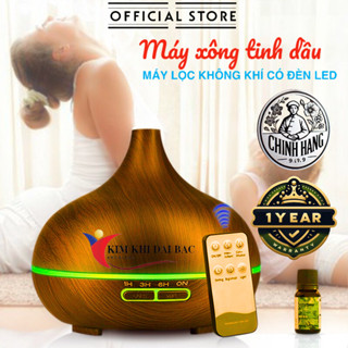 Máy khuếch tán tinh dầu siêu âm mini phun sương tạo ẩm kèm đèn ngủ