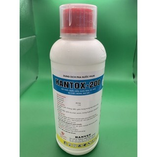 Hantox 200/ Hantox200 diệt ruồi, kiến, gián, rận, ve, ghẻ, bọ chét, mòng, mạt gà (1 lít)