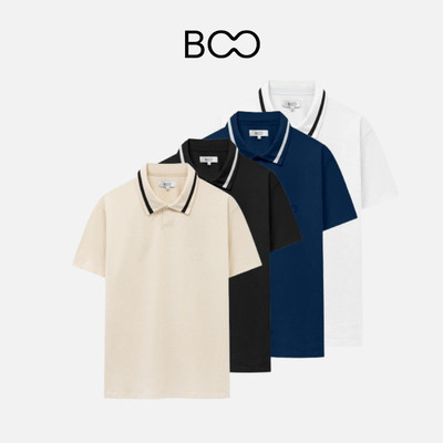 Áo Polo BOO Unisex Dáng Regular Thêu Logo Essential Ngắn Tay Có Cổ Chất Liệu thoáng mát