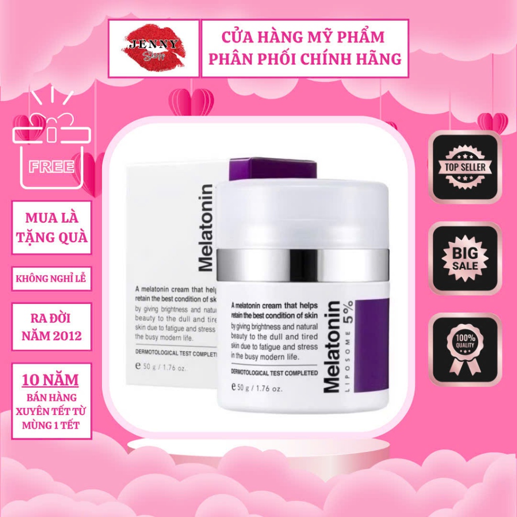 Kem Dưỡng Căng Bóng Mờ Thâm Nám MeLatonin 5% Maxclinic 50g