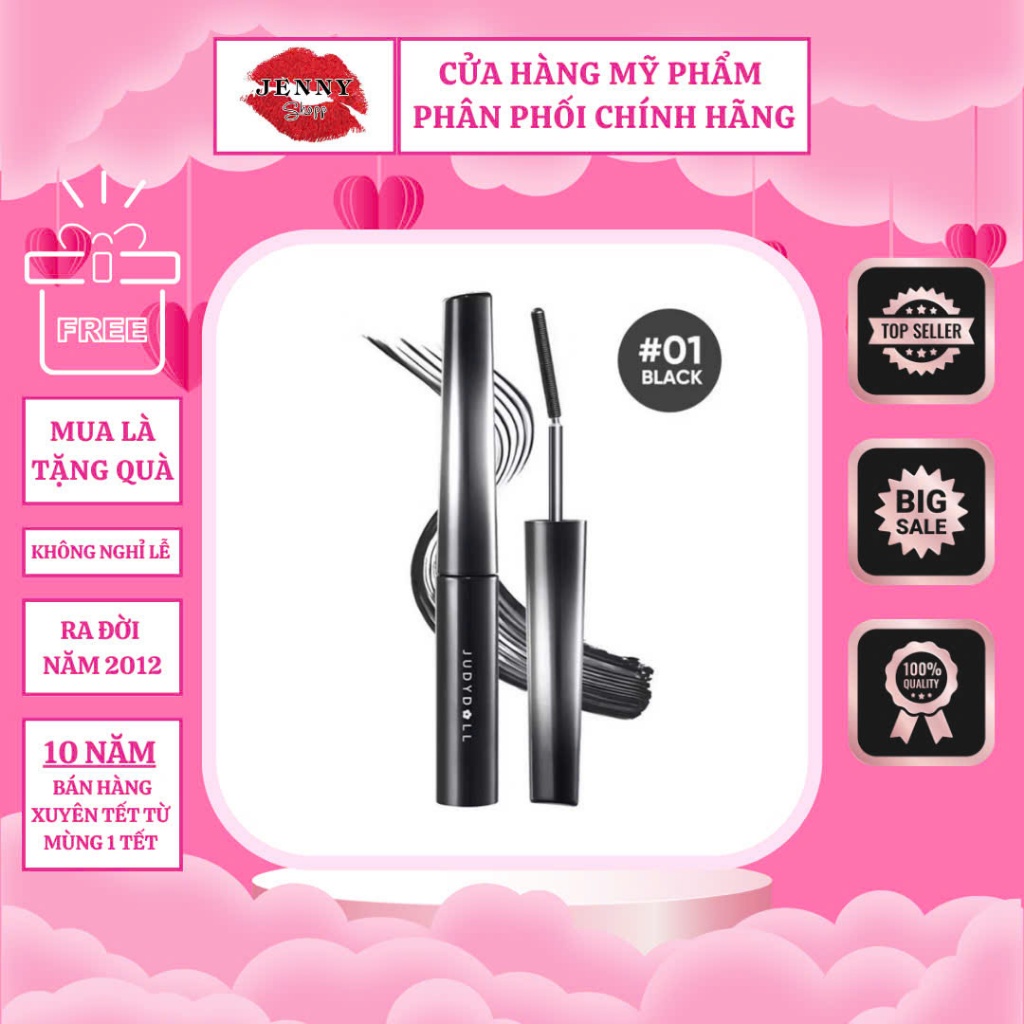 Chuốt mi Judydoll Curling Iron Mascara cong mi dài dày mi, chuốt mi chống nước lâu trôi