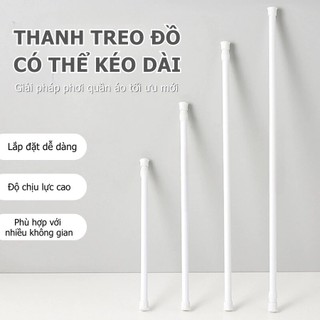  Thanh Treo Nhựa Không Cần Khoan Tường Kéo Dài - Thanh Treo Rèm Cửa Phơi Quần Áo Dán Tường Đa Năng 