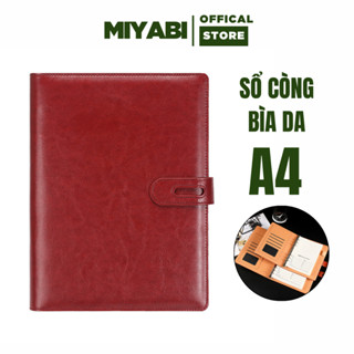 Sổ còng bìa da a4 giấy chống lóa 100gsm , Sổ tay ghi chép , sổ nhật ký văn phòng cao cấp