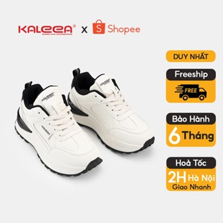   Hoả tốc HN  Giày Sneaker Nữ Chất Da Mềm Giày Thể Thao Nữ Đế Cao 5p Thời Trang Năng Động Kaleea T158 