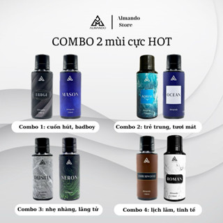 [ MUA 2 TẶNG 1 ] Body Mist Nam Almando , Combo 2 lọ Xịt Thơm Khử Mùi Toàn Thân Nước Hoa Chính Hãng 150ml ( chai )