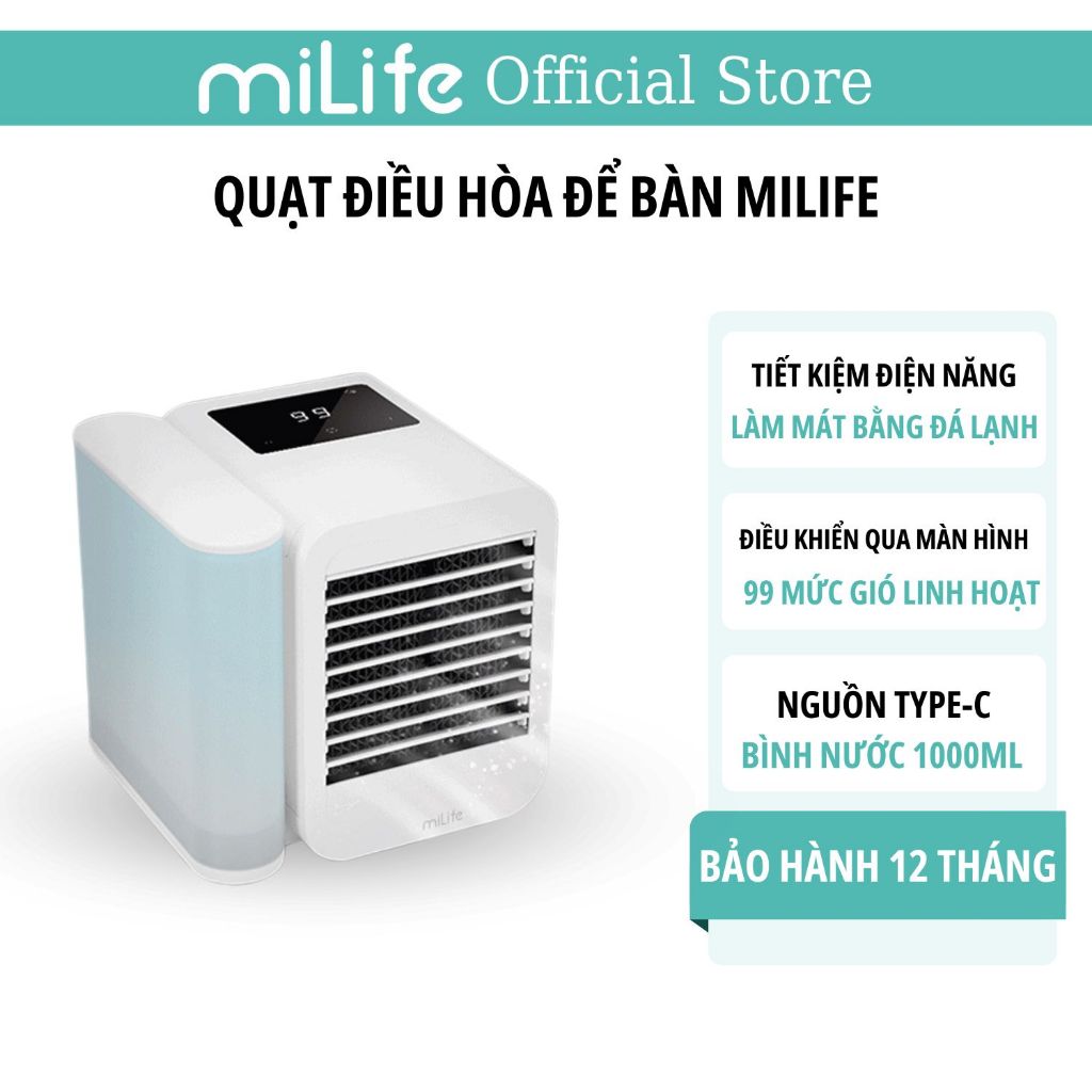 Điều Hòa Mini miLife Làm Mát Hơi Nước  - Quạt Điều Hòa Mini miLife Để Bàn Nhỏ Gọn Tiện Lợi | BigBuy360 - bigbuy360.vn