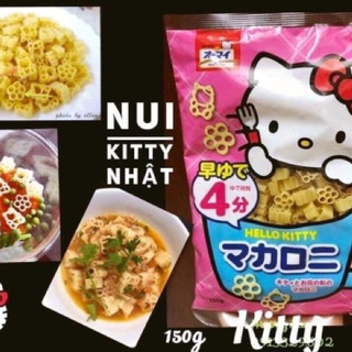 Mì Nui Hello Kitty Nội Địa Nhật Cho Bé Ăn Dặm Từ 7 Tháng - Gói 120gr
