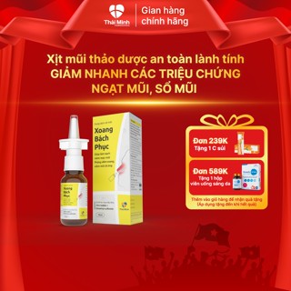 Xịt Xoang Bách Phục Thái Minh - Hỗ trợ giảm ngạt mũi, chảy nước mũi, đẩy lùi viêm xoang, viêm mũi dị ứng - Lọ 15ml