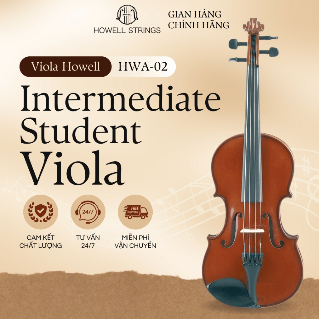 Đàn Viola HOWELL STRINGS Intermediate Student Model 2 – Dòng Đàn Tầm Trung Cho Người Chơi Level 3-7 