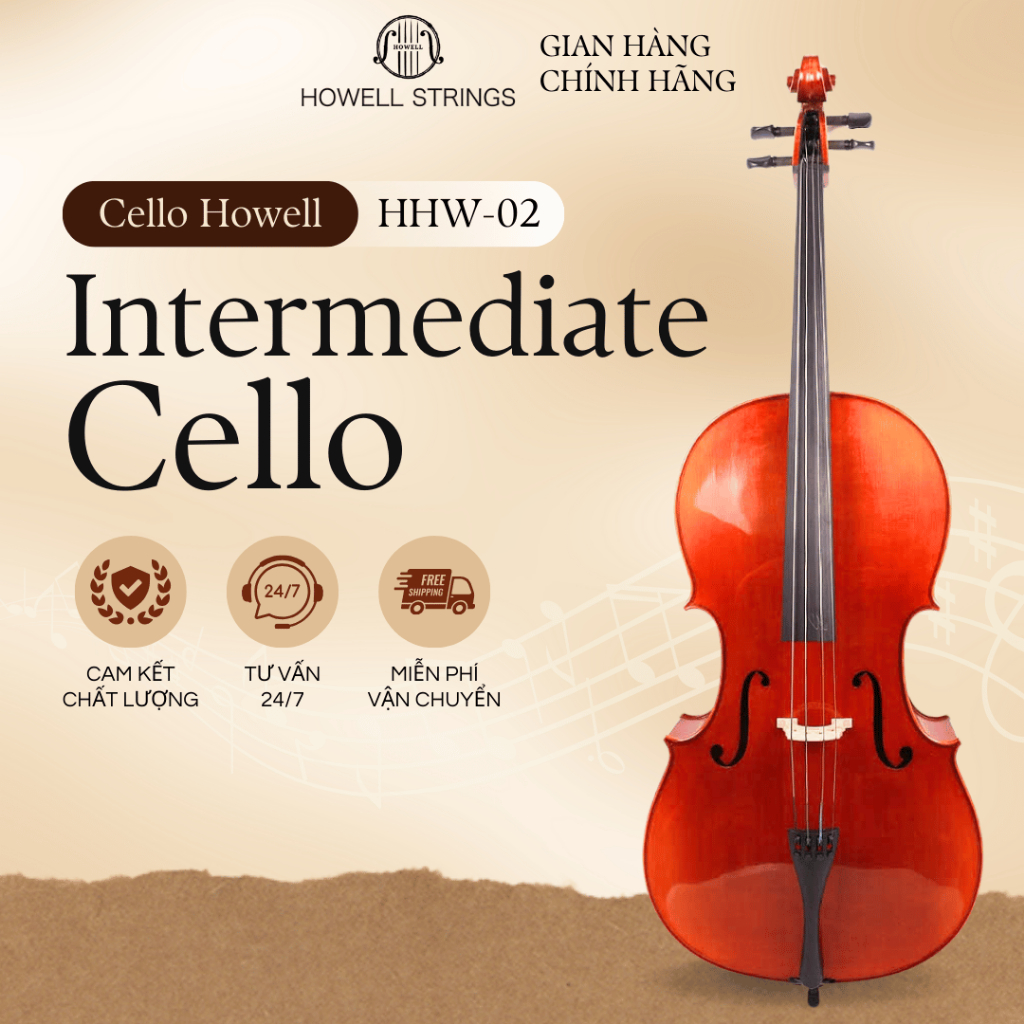 Đàn Cello HOWELL STRINGS Intermediate Model 2 – Dòng Đàn Cello Tầm Trung Cho Người Chơi Level 3-7 (A
