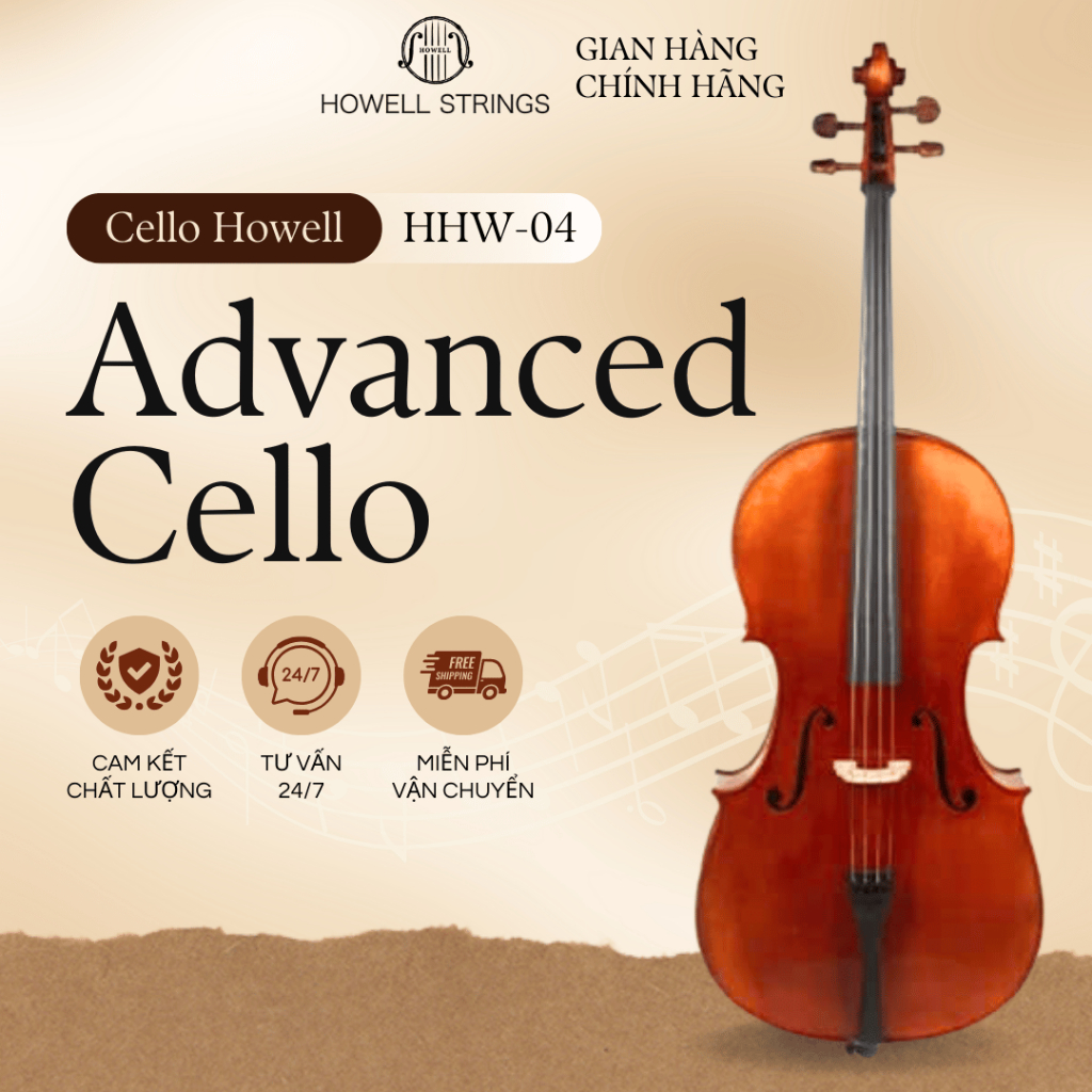 Đàn Cello HOWELL STRINGS Advanced Model 4 – Dòng Đàn Cello Cao Cấp Cho Người Chơi Level 6 (ABRSM) Đế