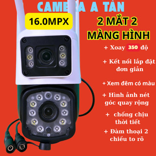 Camera wifi Yoosee 2 Mắt 2 Màng Hình 16.0 mpx Tặng Hộp KT Khi Mua Kèm Thẻ Nhớ camera ngoài trời 360