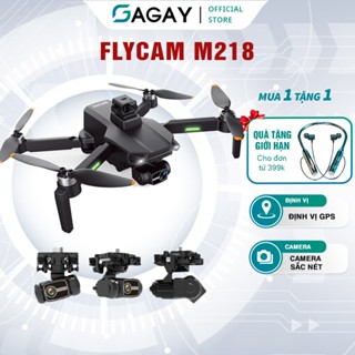 Flycam M218 Máy Bay Điều Khiển Từ Xa Camera Sắc Nét Gimbal Chống Rung 3 Trục Có GPS Tự Động Quay Về Bảo Hành 12T GAGAY