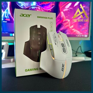 Chuột Máy Tính Không Dây Bluetooth Gaming Led RGB ACER OMW950 Plus Màu Trắng 3 Chế Độ Kết Nối 7200 DPI Siêu Mượt