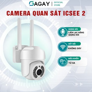  Camera ICSEE 2 Wifi Camera Giám Sát Trong Nhà Ngoài Trời Xoay 4 Chiều Dễ Dàng Cài Đặt Quan Sát Ban Đêm Hiệu Quả GD912 