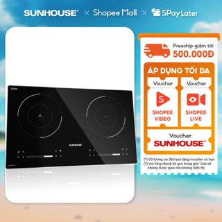 Bếp đôi điện từ hồng ngoại Sunhouse SHB81011-EC - Booster nấu nhanh - Bảo hành 3 năm