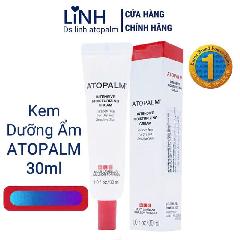 ATOPALM 30ml [Date 2028] Kem Dưỡng Ẩm, Phục Hồi Hàng Rào Da, Hỗ Trợ Bệnh Về Da Cơ Địa