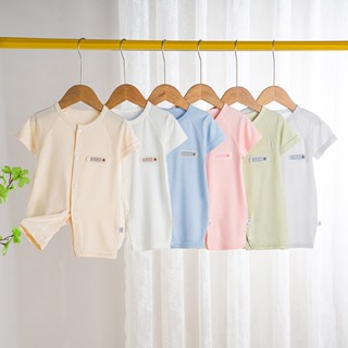 Áo liền quần ngắn tay ,Bodysuit ngắn tay chất peptit cho bé trai và bé gái sơ sinh từ 3-14kg -BIBOBIO- BD81