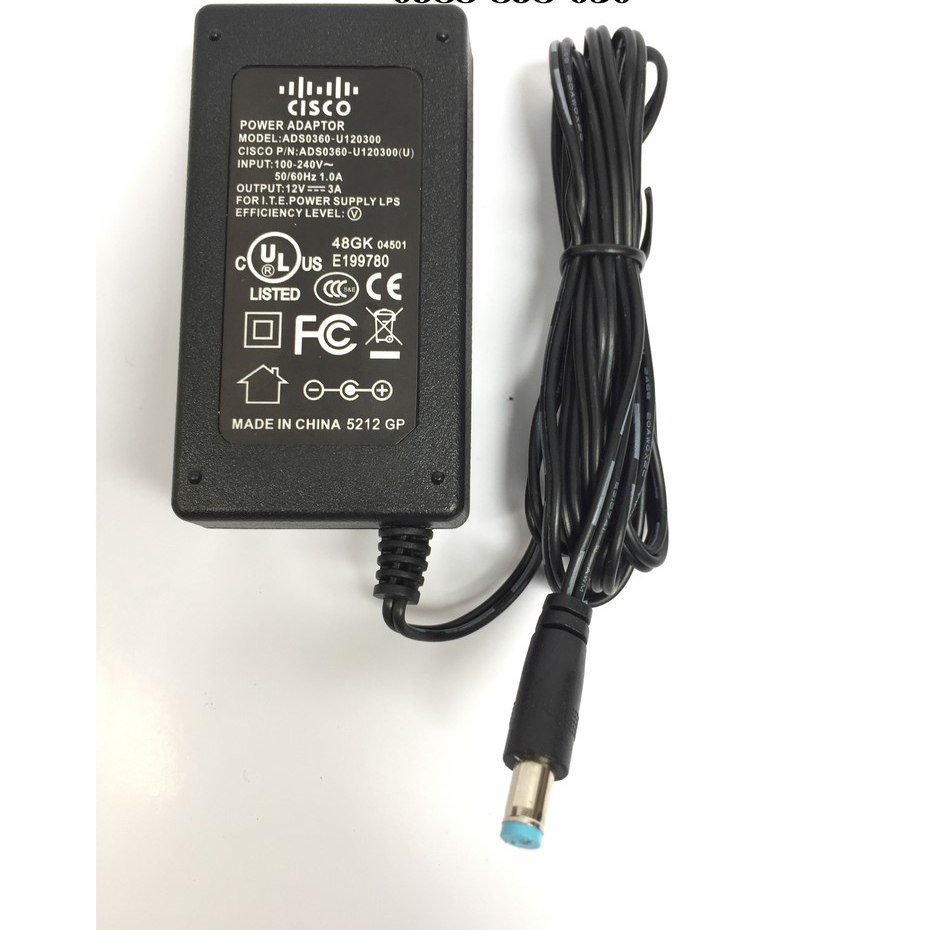 ⚡ ADAPTER CISCO 12V 3A 36W – CHÍNH HÃNG – ĐẦU CẮM 5.5×2.1MM