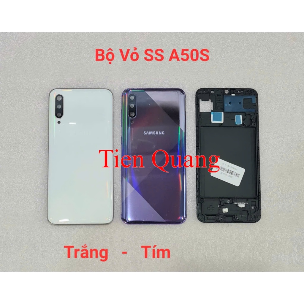 Bộ vỏ Samsung A50s (gồm vỏ, kính cam, nút bấm, khung xương)