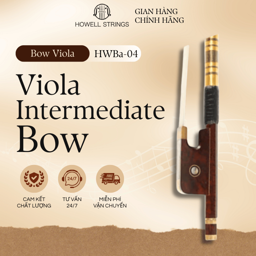 Cung Vĩ Viola HOWELL STRINGS Intermediate Bow Model 4 – Vĩ Tầm Trung Level 5-7 (ABRSM) | HWBa-04