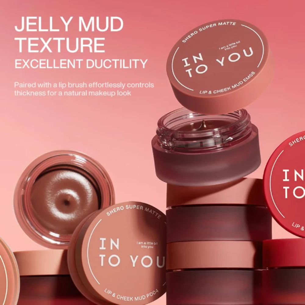 Son Môi INTO YOU Dạng Hũ Kiêm Má Hồng Màu Lì Lâu Trôi BXK COSMETICS