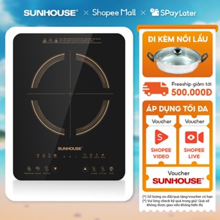 Bếp từ đơn Sunhouse SHD6803 - Công suất 2000W - Bảo hành 12 tháng - 8 chế độ nấu - Nút bấm điện tử