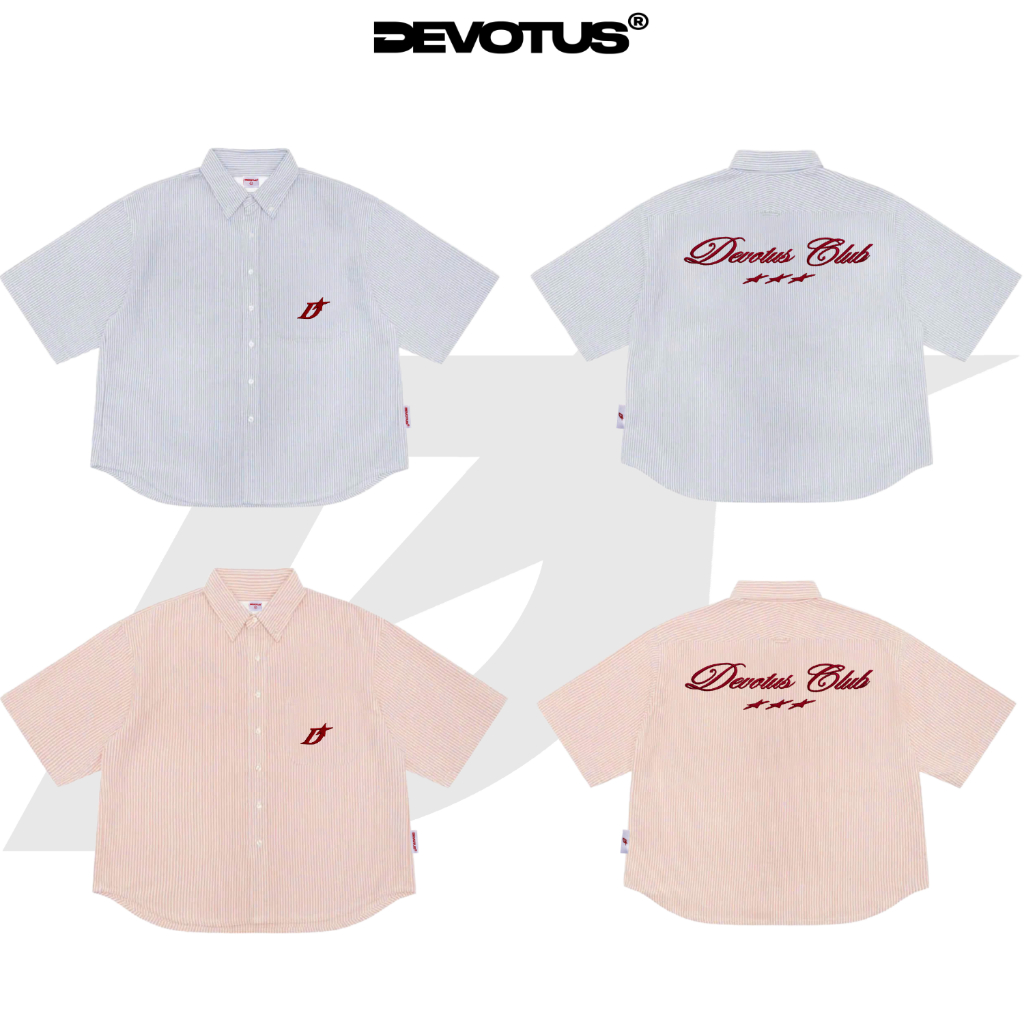 [ NEW ] Áo Sơ Mi Oxford Kẻ Sọc Form BOXY Local Brand DEVOTUS - SM Thêu 3D