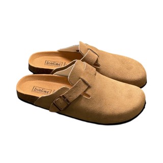 Dép Đế Trấu Kiểu Dáng Sục Boston Da Bò lộn nguyên tấm Thương Hiệu Bioline Unisex Nam Nữ - SDL