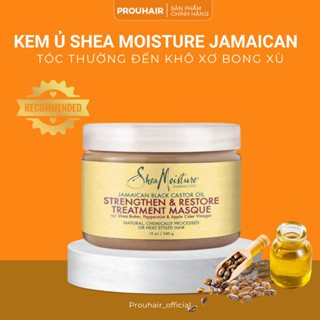 Kem Ủ Siêu Phục Hồi Shea Moisture Strengthen & Restore JAMAICAN Black Castor Oil 326g – Mặt Nạ Dưỡng Tóc Khô Xơ Hư Tổn