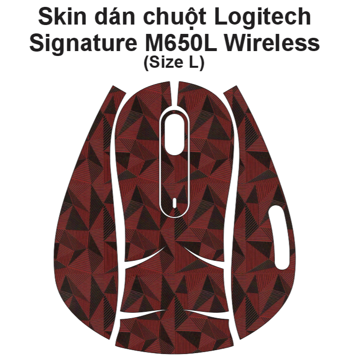 Skin dán chuột Logitech Signature M650L Wireless (Size L) [nhiều mẫu] | Miếng dán Film 3M chống trơn