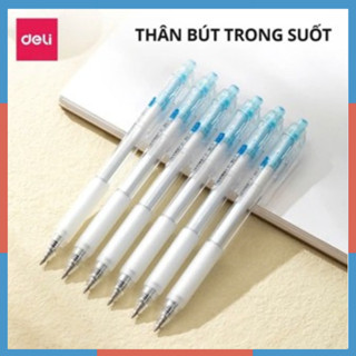Bút Gel Bút Bi Nước mực xanh đen, đỏ G057 Deli Phù Hợp Viết Sổ Calligraphy Ngòi 0.5mm 1 Chiếc