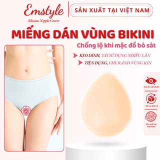 Miếng Dán Silicon EMSTYLE Che Rãnh Vùng Kín, Miếng dán chống lộ vùng tam giác mặc đồ tập yoga 110