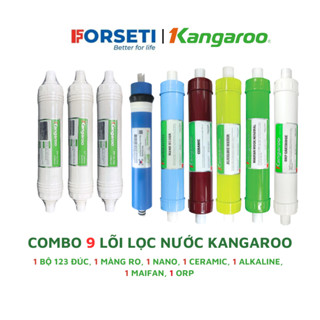  Combo 9 lõi lọc nước Kangaroo gồm lõi 123 cắm nhanh RO 50GPD 5 lõi khoáng Kangaroo dùng cho máy KGRP88 KGHP66 