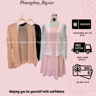 Áo khoác Cadigan nữ bigsize chất len mỏng nhẹ cao cấp - K03